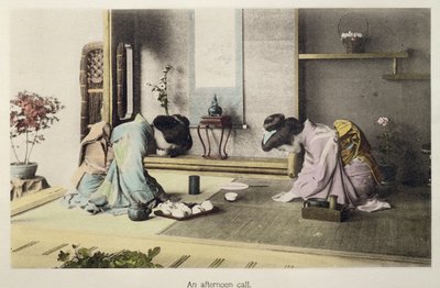 An Afternoon Call, c.1880 by Japanese Photographer